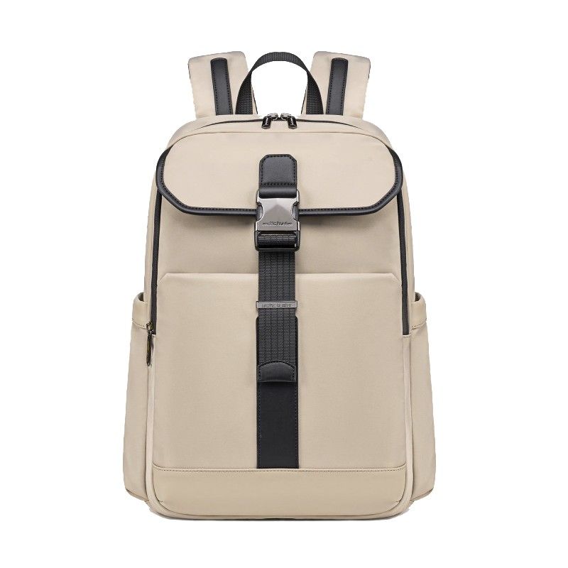 Arctic Hunter B00812 Waterproof Backpack – Stylish Front Buckle, Multi-Compartment, 14L Capacity, Fits up to 15.6" Laptop-Beige