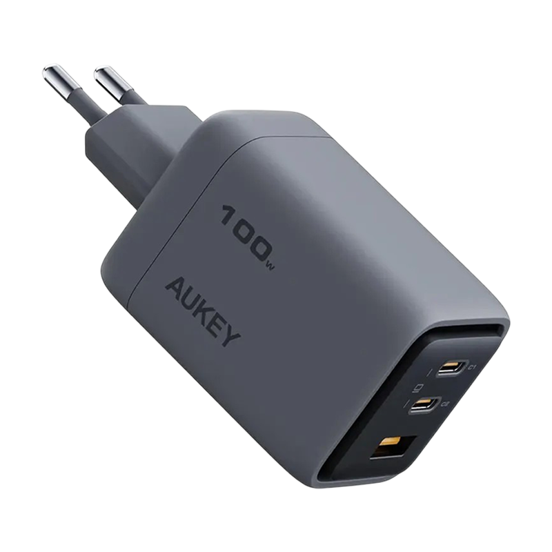 Aukey Comet Mix 3 100W PD Wall Charger With GaN Technology - Black | PA-C5