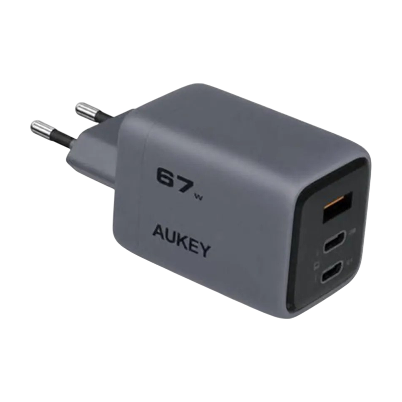 Aukey Comet Mix 3 67W PD Wall Charger With GaN Technology - Black | PA-C3