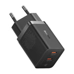 Baseus GaN5 Pro 40W Fast Charger Dual USB-C – EU Plug – Black