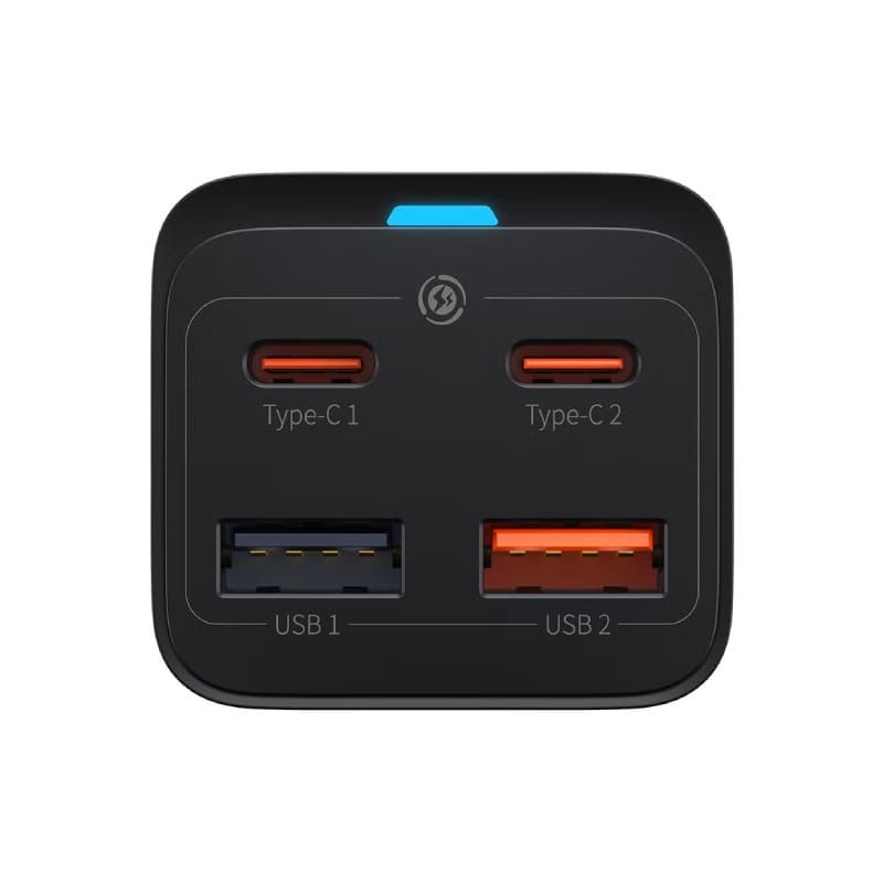 Baseus GaN3 Pro Desktop Powerstrip AC+2U+2C 65W EU – Black (Includes Baseus Xiaobai Series Type-C to Type-C 100W Cable 1m)