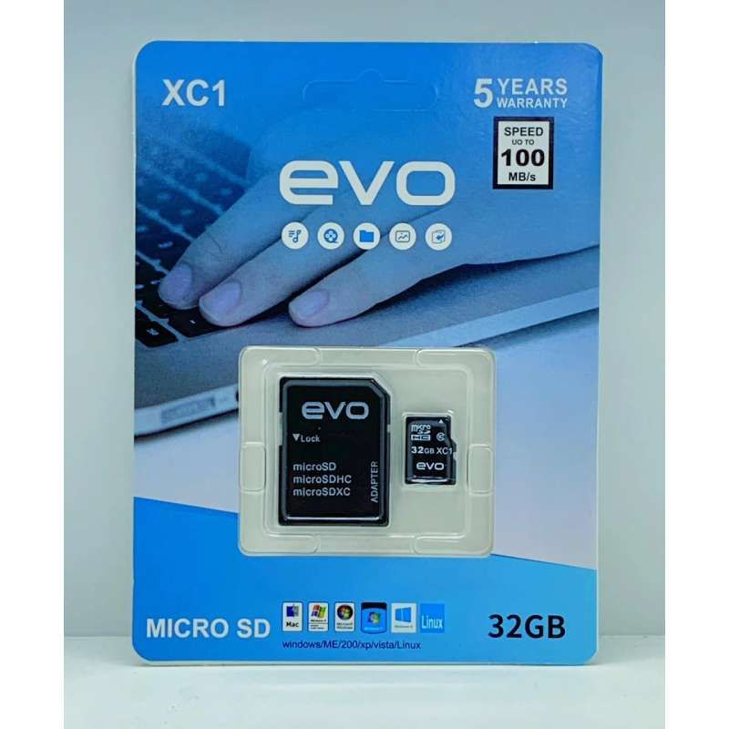 EVO Memory Card 32GB 100MB/S XC! (Warranty)