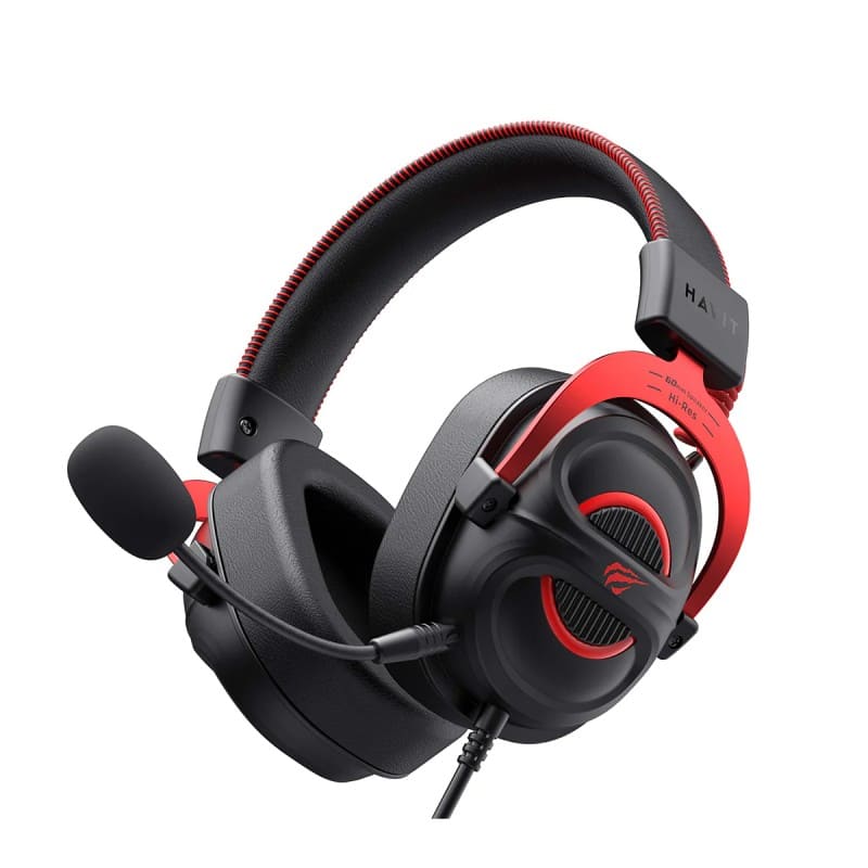 HAVIT H2002E Pro Gaming Headset 60mm Driver - Wired 3.5mm - Black/Red