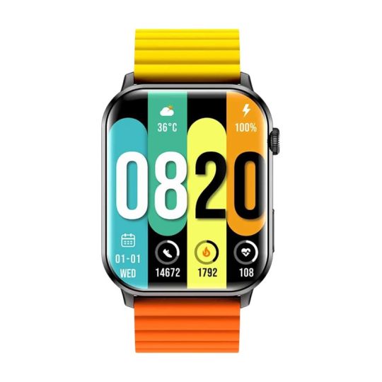 Kieslect Smart Watch Ks Blutooth Calling Dual Strap -Black