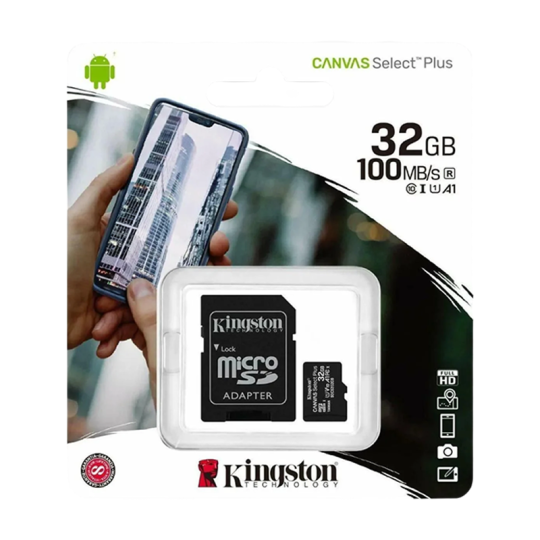 Kingston Memory Card 32GB Storage 100MB/S (Warranty)
