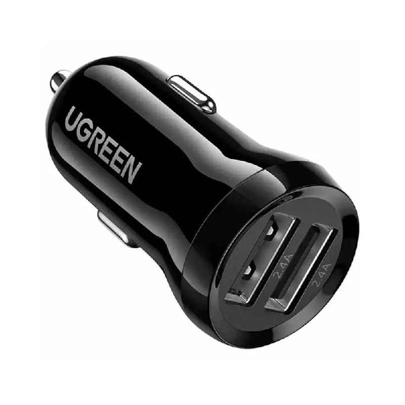  UGREEN DUAL USB 24W CAR CHARGER - Black