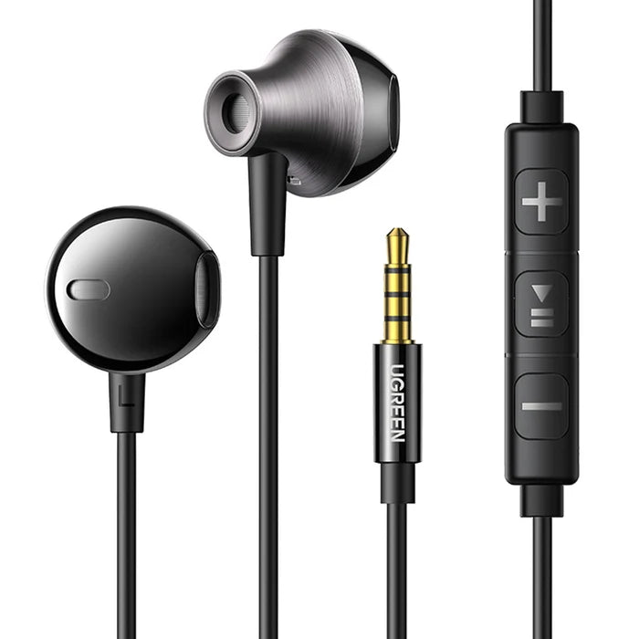 UGREEN EP106 Black Wired Earphones with 3.5mm Plug