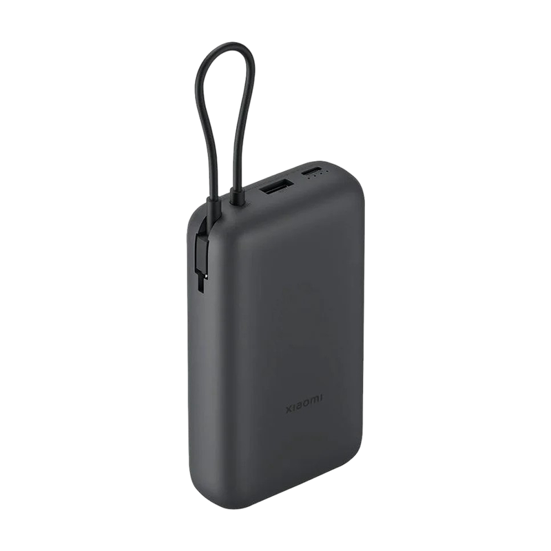 باور بانك شاومي 20000mAh - كابل USB-C مدمج - USB-C وUSB-A