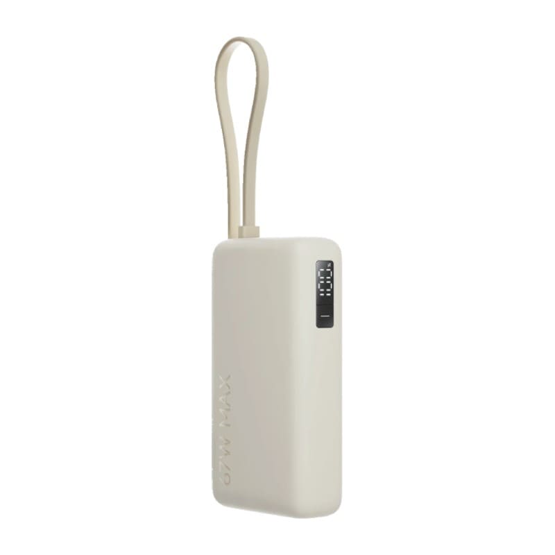 Xiaomi Power Bank 10000mAh 67W with Integrated Cable -Tan