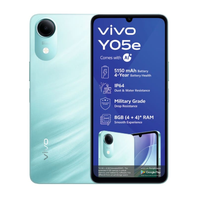 VIVO Y05e - 64GB Storage - 4GB RAM - 4G - Teal