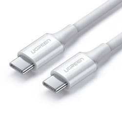 UGREEN 60551 USB-C to USB-C 480Mbps 100W PD Fast Charging Cable 1m White