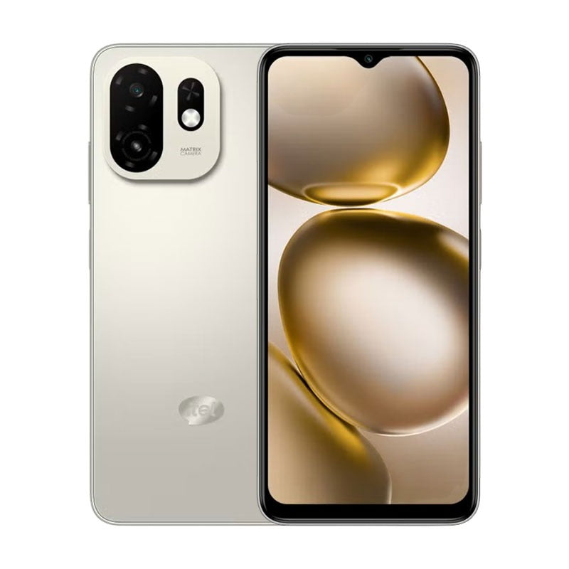 Itel A100C , 128GB Storage, 3GB RAM, 4G Connectivity - Titanium Gold