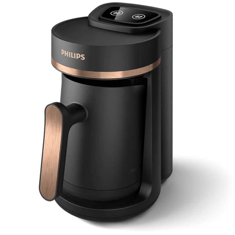 Philips Touch Turkish Coffee Machine 4 Cups 735W - Black - HDA150/60