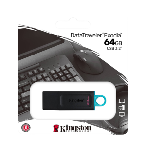 Kingston Flash 64GB Datatraveler Exodia USB 3.2 DTX (warranty) | IQ-Store