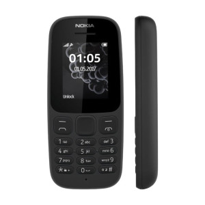 نوكيا 105 TA-1034، ثنائي الشريحة، اتصال 2G - فحمي