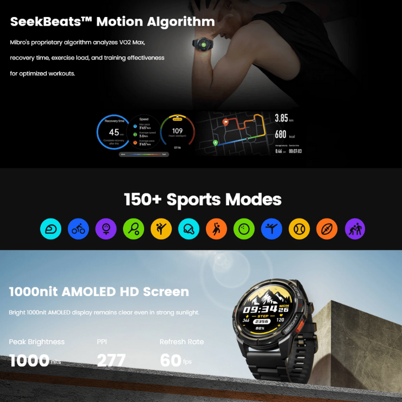 Mibro Watch GS Active Dual Straps